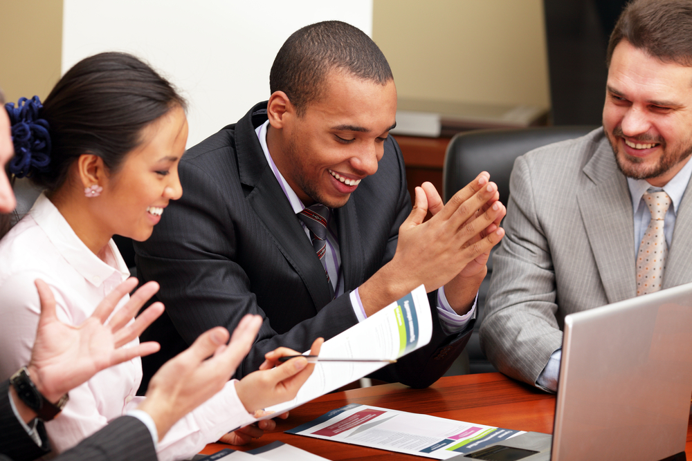 Multi ethnic business team at a meeting