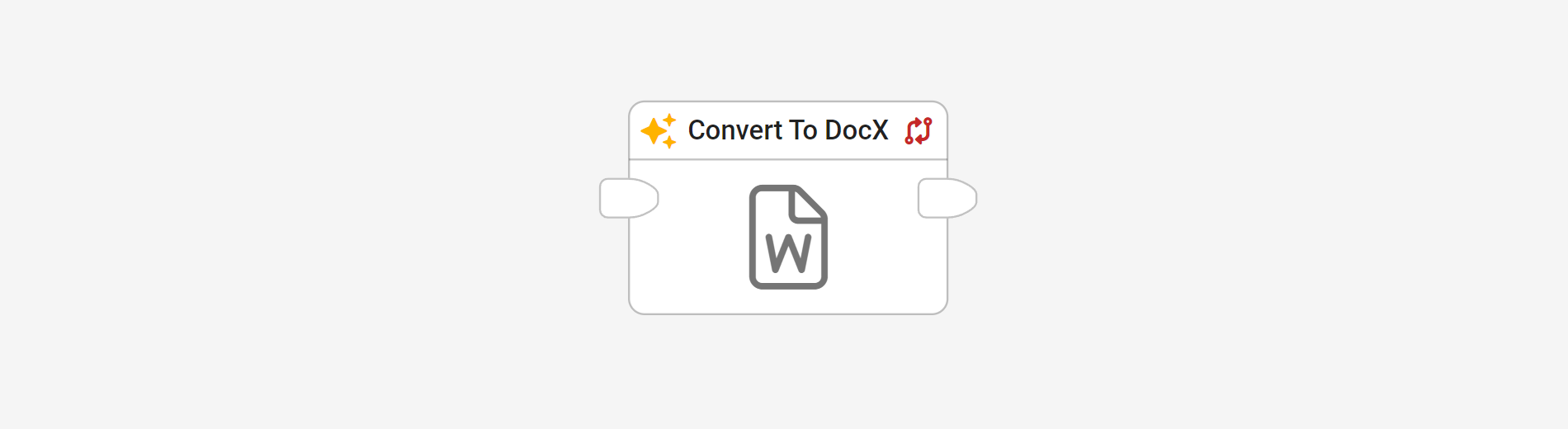 Convert to Docx block in flow editor