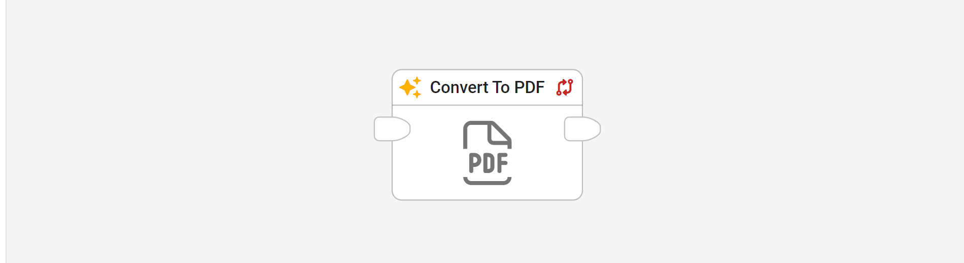 Convert to PDF block in flow editor