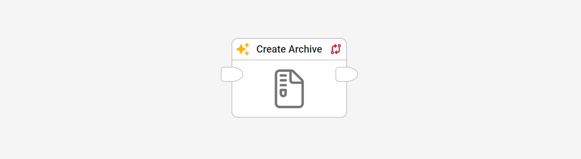 Create Archive block in flow editor