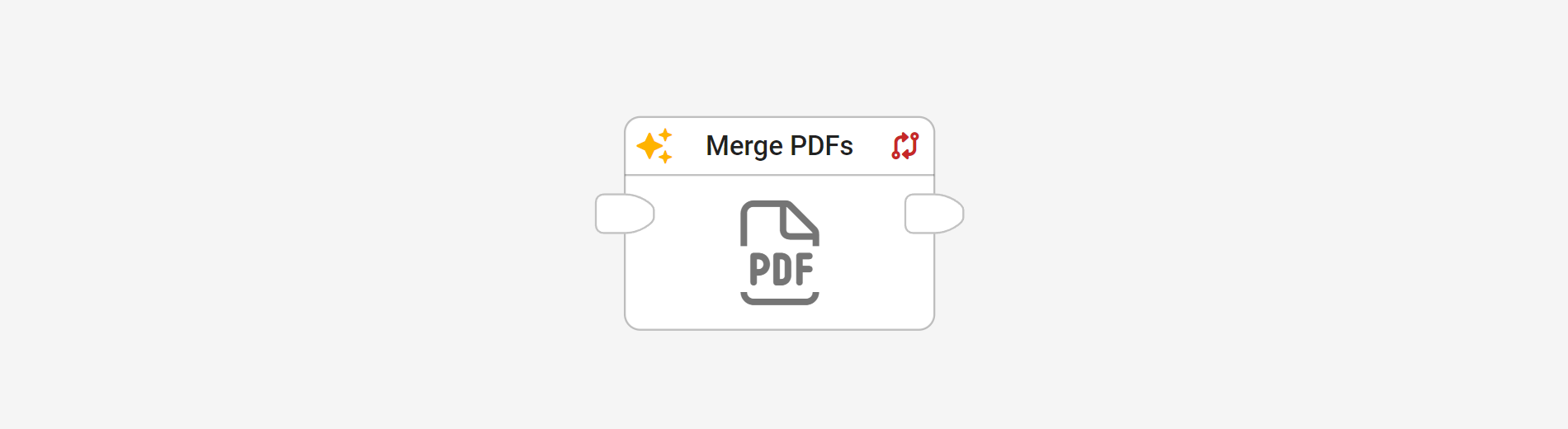 Merge PDF block in flow editor