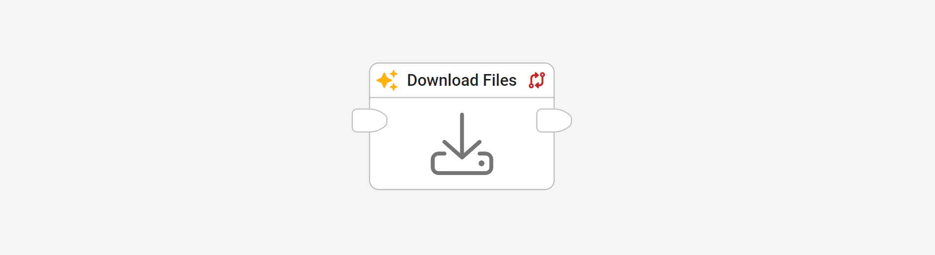 Download Files block in flow editor