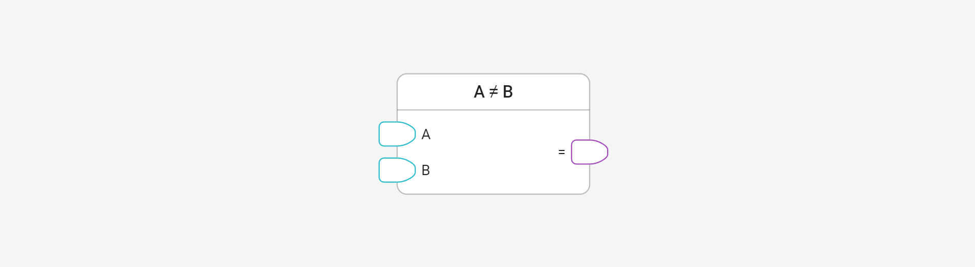 Compare if two values are not equal